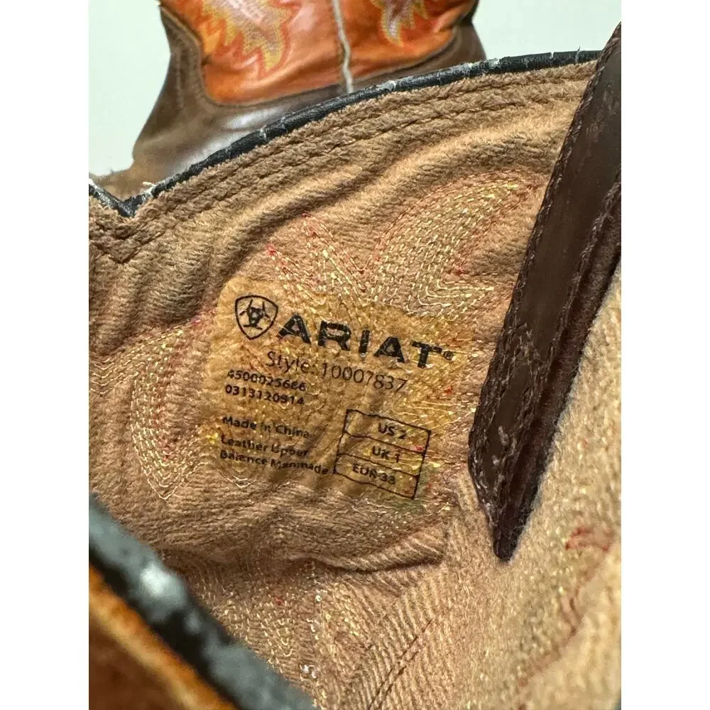 Kids 2 Ariat Fatbaby Style Leather Cowboy/Cowgirl Boots